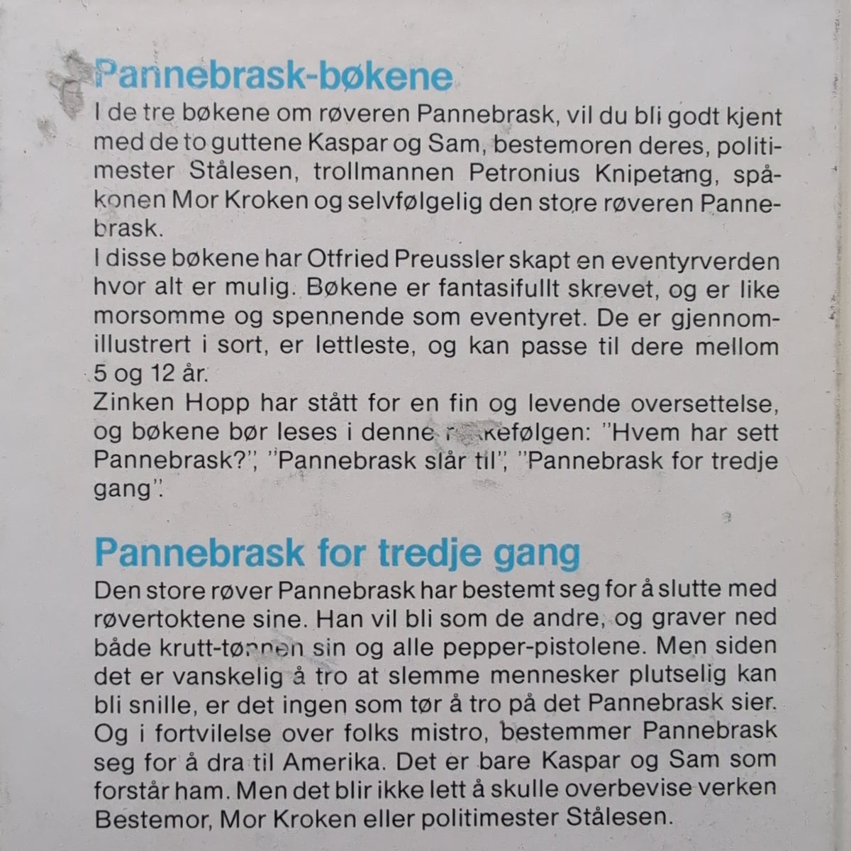 Preussler, Otfried: Pannebrask for tredje gang