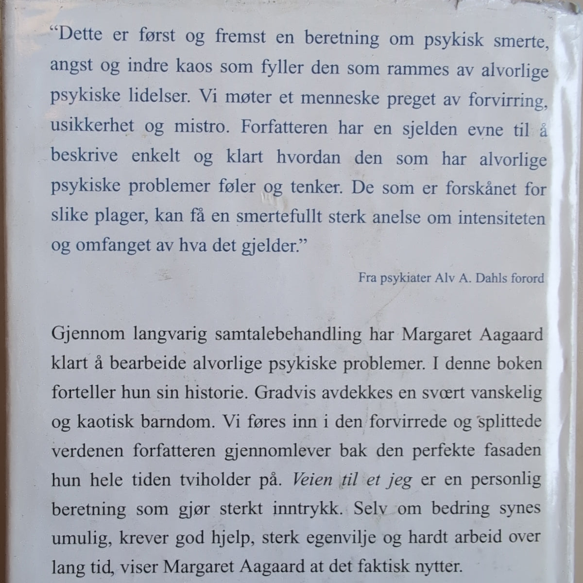 Aagaard, Margaret: Veien til et jeg