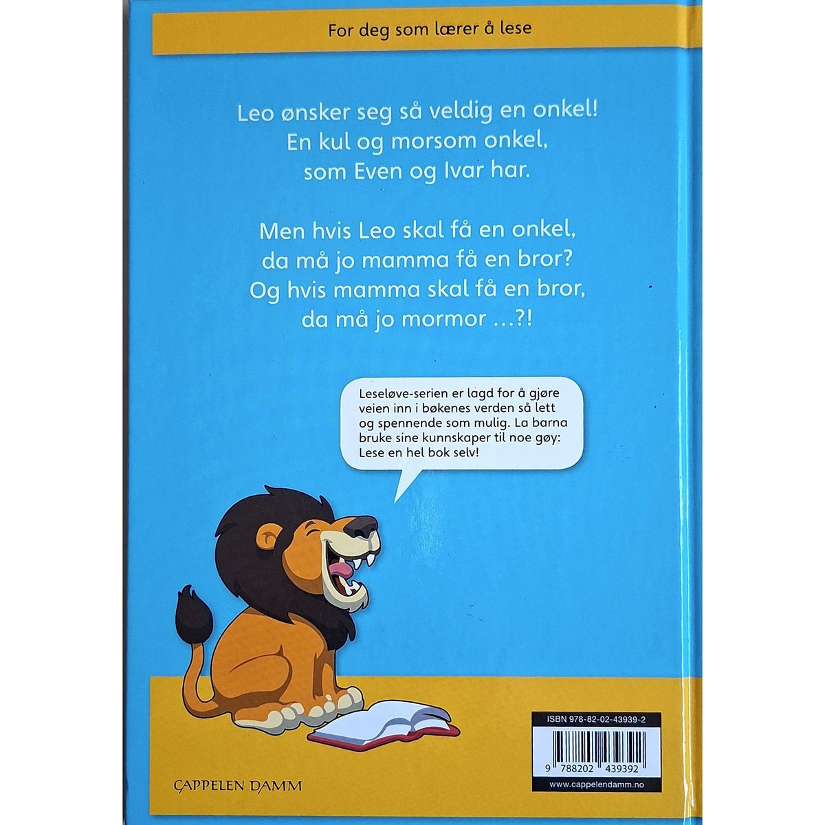 Leo får en liten onkel, bakside