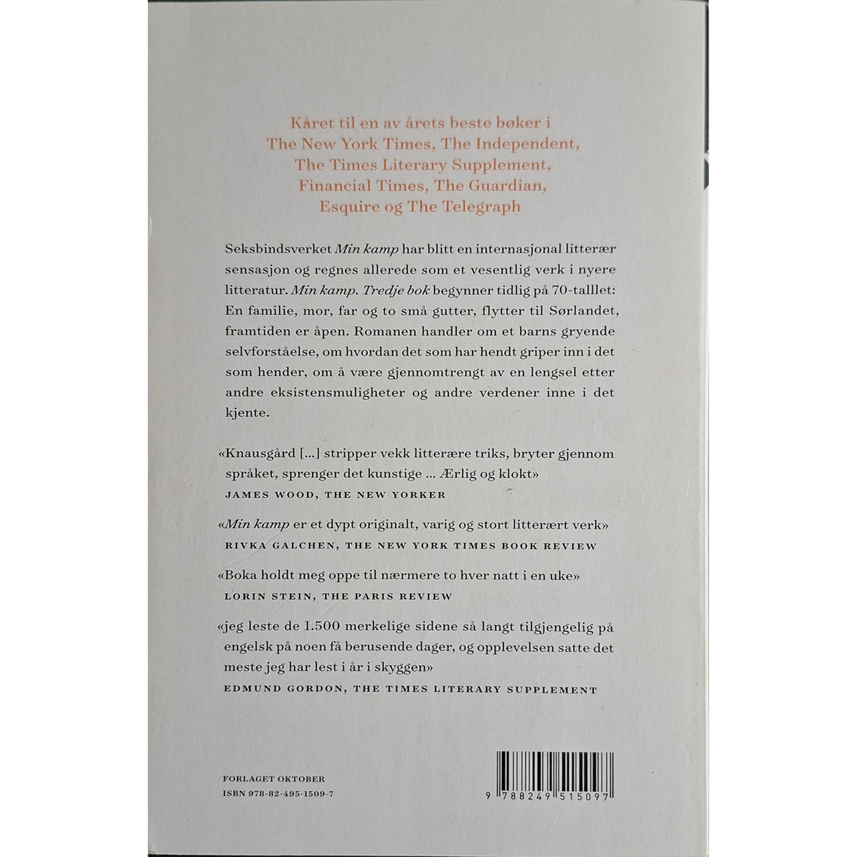 Knausgård, Karl Ove: Min kamp 3