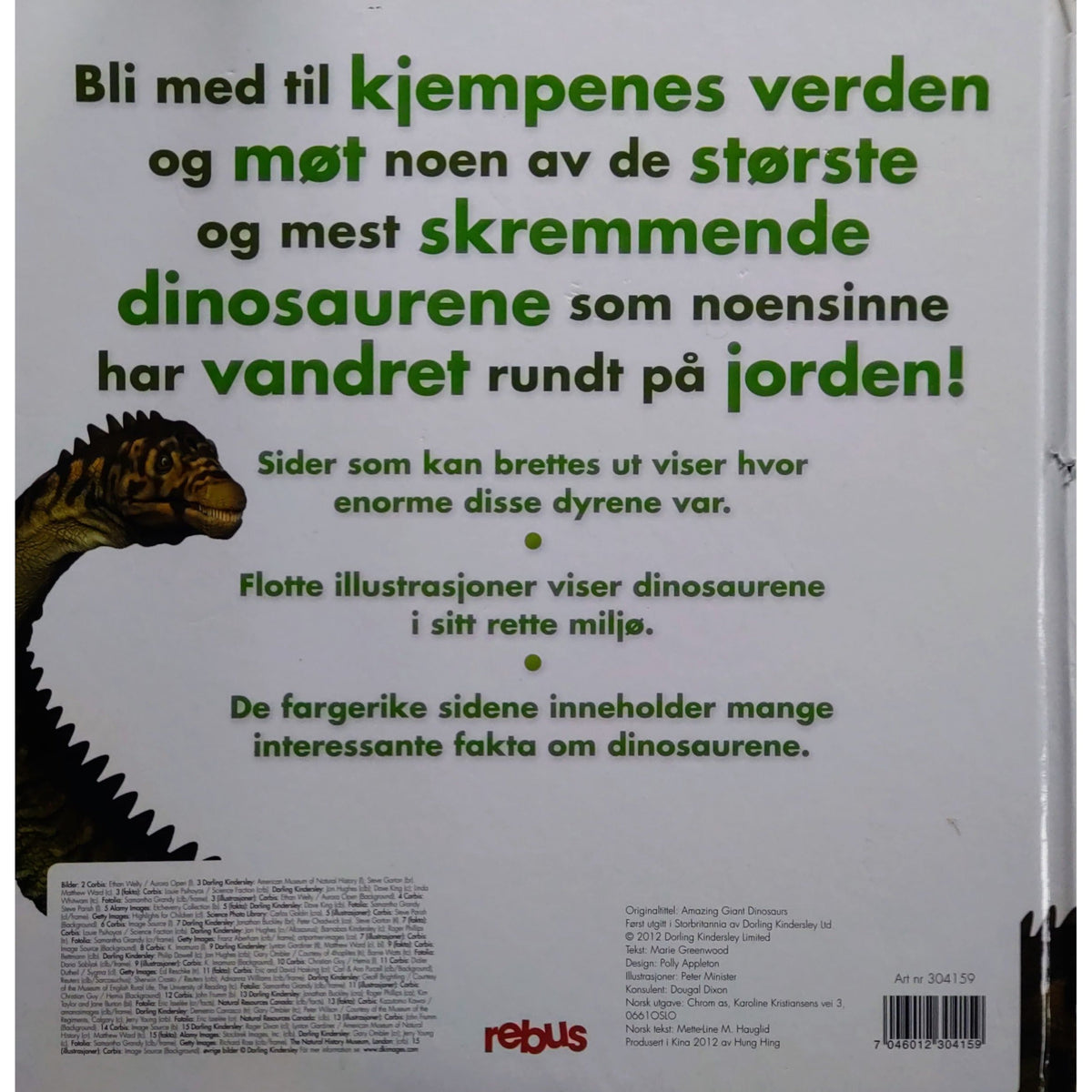 Utrolig store dinosaurer. Brukte bøker om dinosaurer