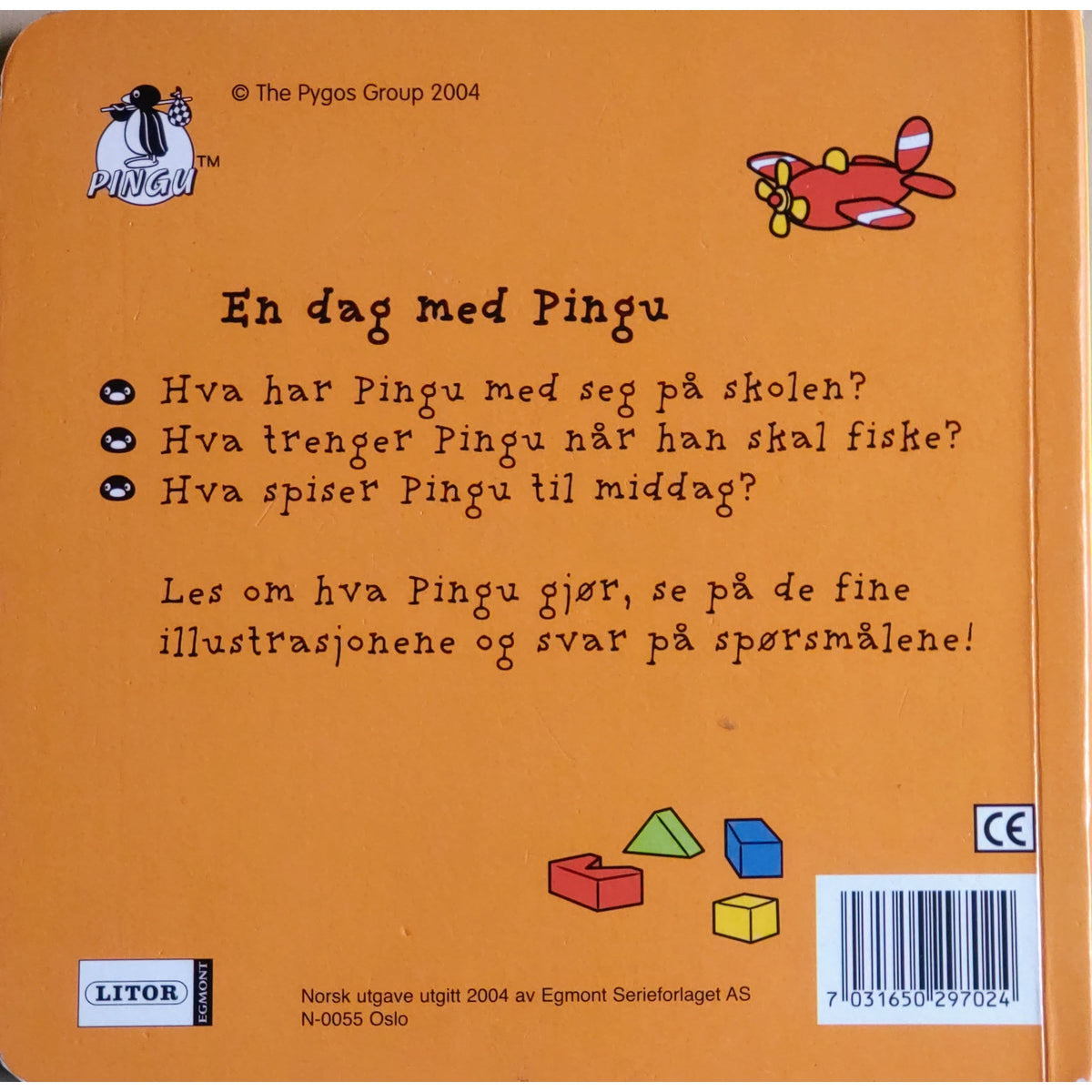 En dag med Pingu. Brukte bøker om pingvinen Pingu