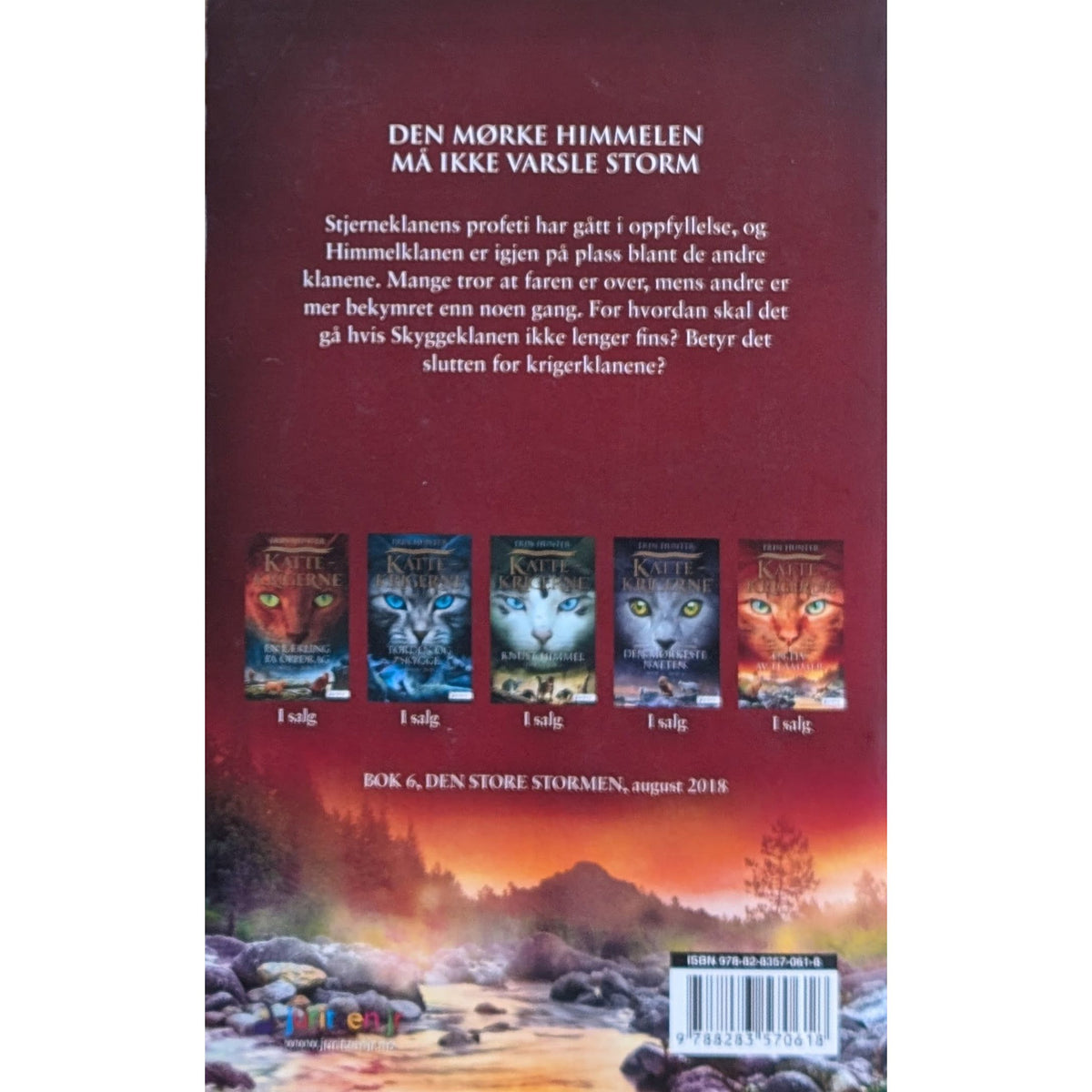 Brukte barnebøker av Erin Hunter: En elv av flammer - Kattekrigerne serie 6 - bok 5