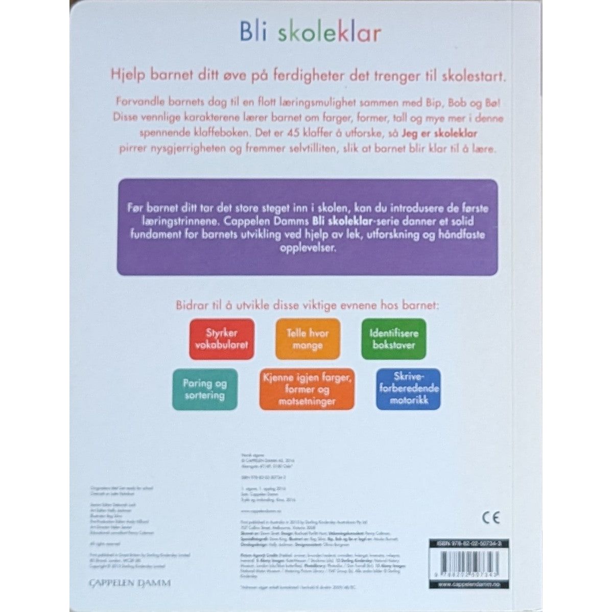 Jeg er skoleklar. Kartonert klaffebok om å lære viktige ferdigheter. Brukte bøker
