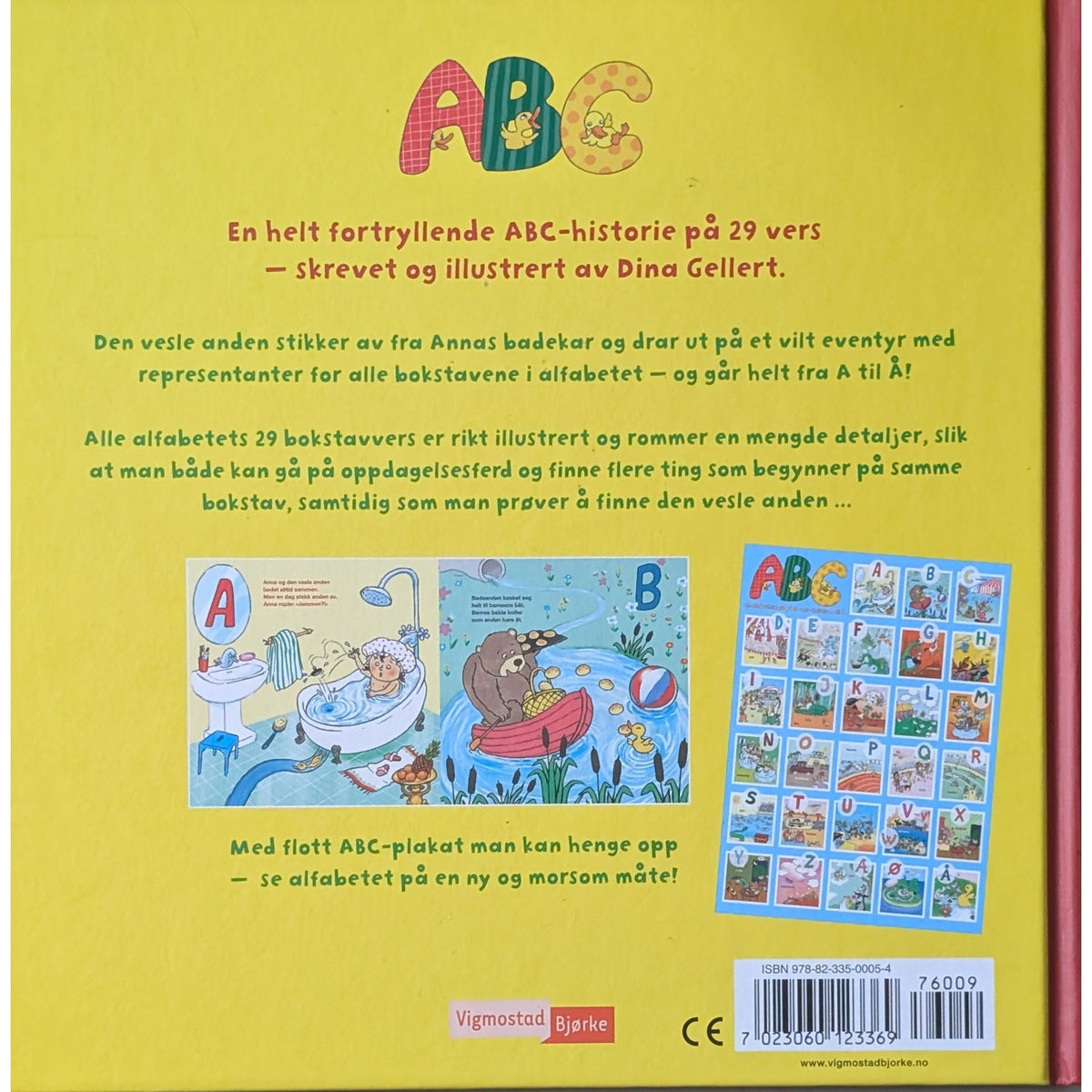 En ABC-historie på 29 vers, med plakat. Brukte bøker av Dina Gellert