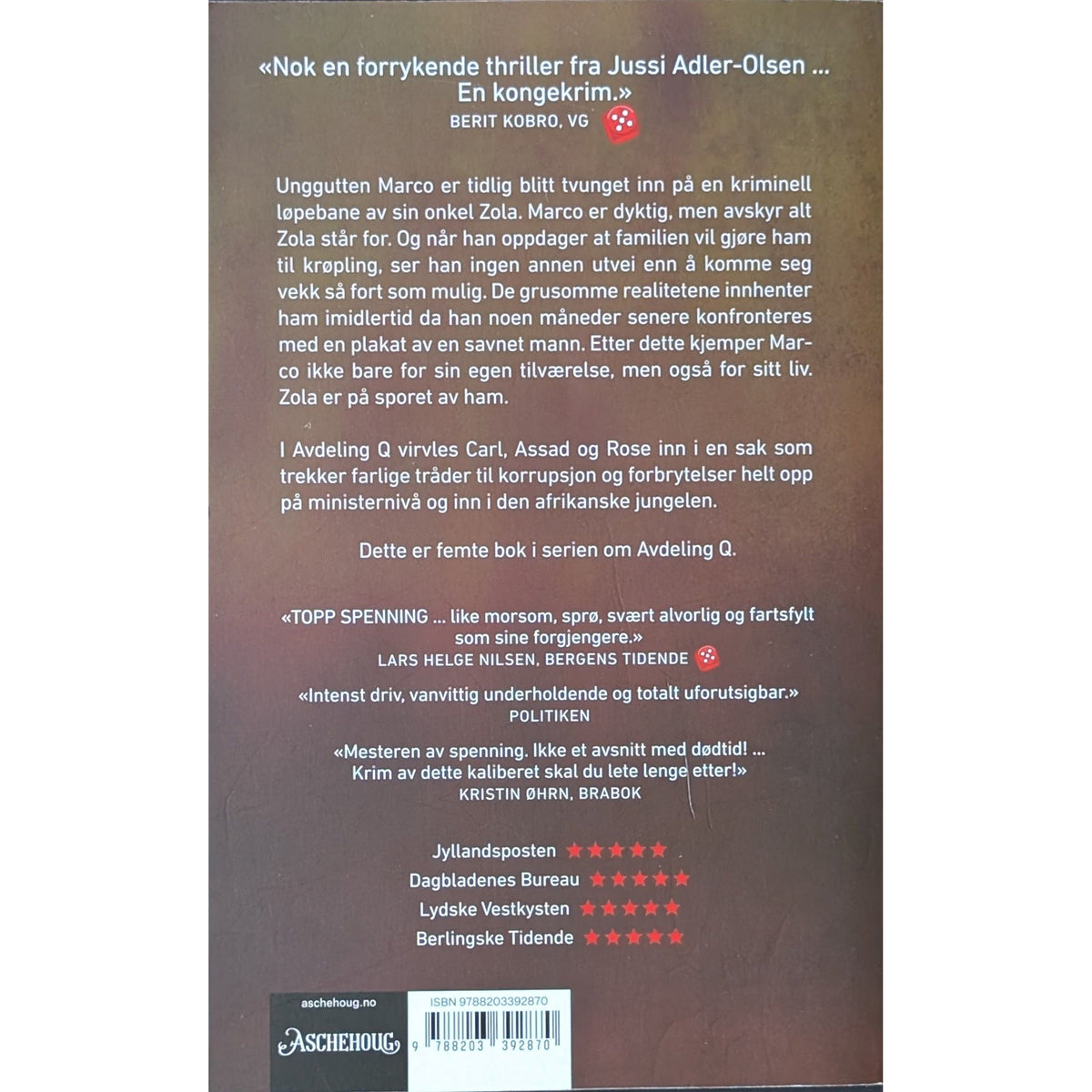 Marco-effekten, brukte bøker av Jussi Adler-Olsen om Carl Mørck/Avdeling Q