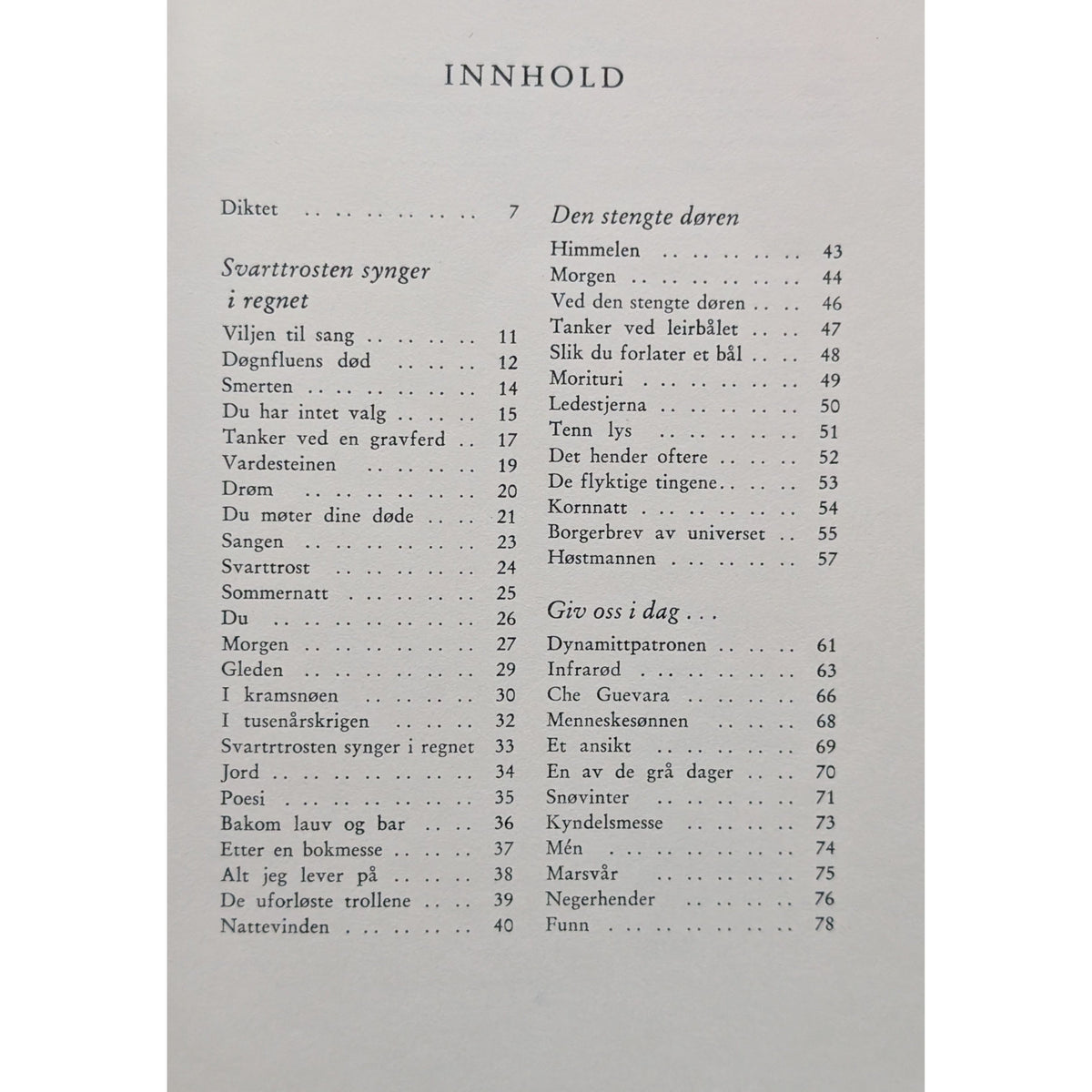 Kyndelsmesse Dikt. Brukt bok av Hans Børli. Inventaret bruktbokhandel