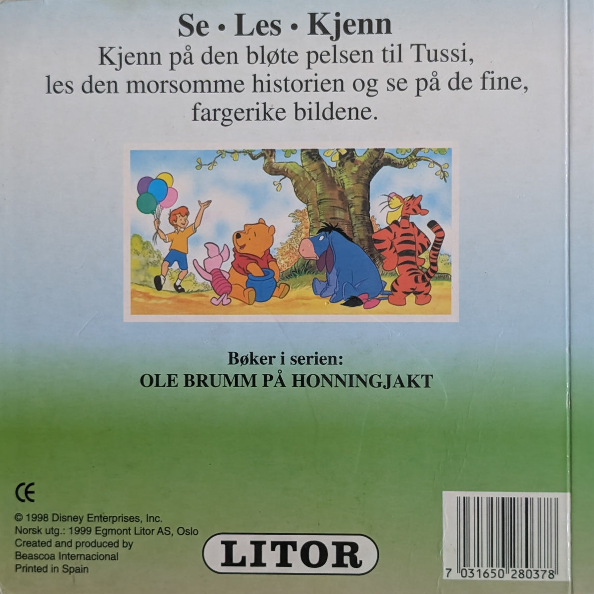 Ole Brumm- Tussis flytur. Kartonert. Inventaret bruktbokhandel