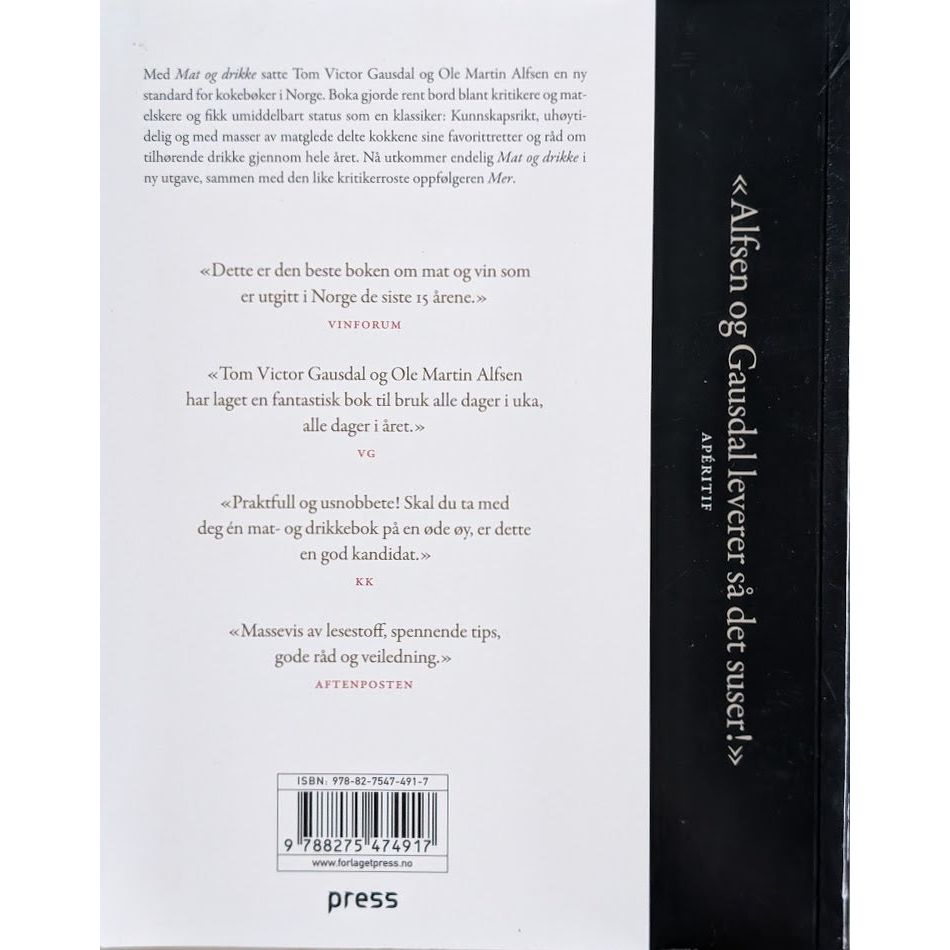 Mat og drikke av Tom Victor Gausdal og Ole Martin Alfsen - Brukt bok