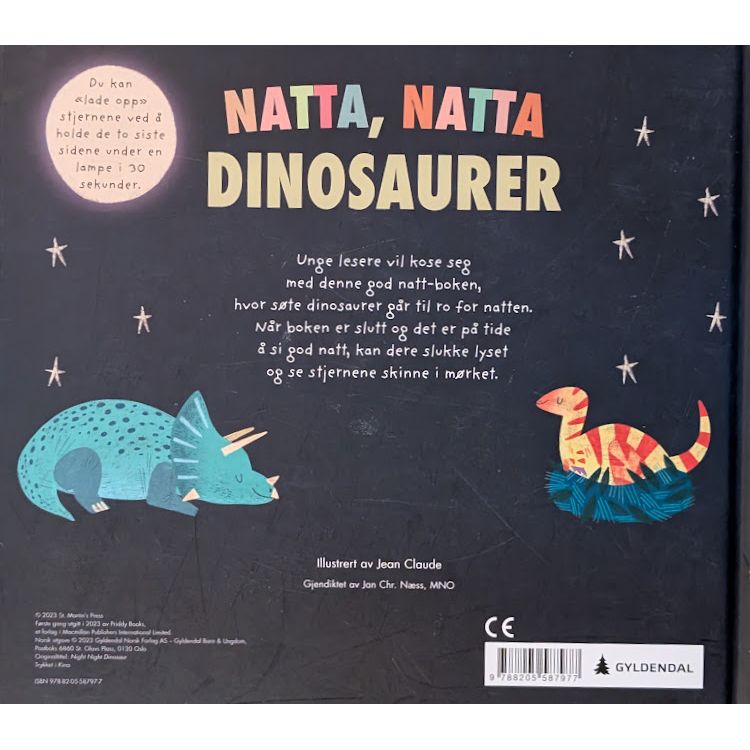 Natta, natta dinosaurer. Brukte godnattbøker av Jean Claude.