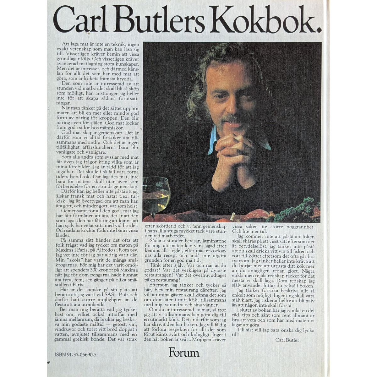 Carl Butlers kokebok. Brukt bok av Carl Butler