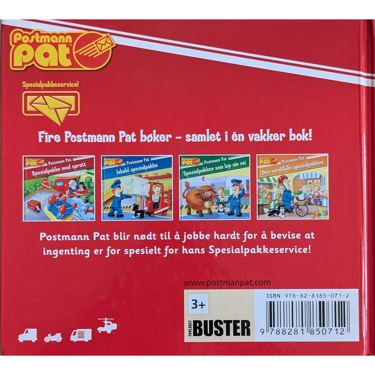 Postmann Pat - Fire spesielle spesialpakker, 4 bøker i 1. Brukte bøker