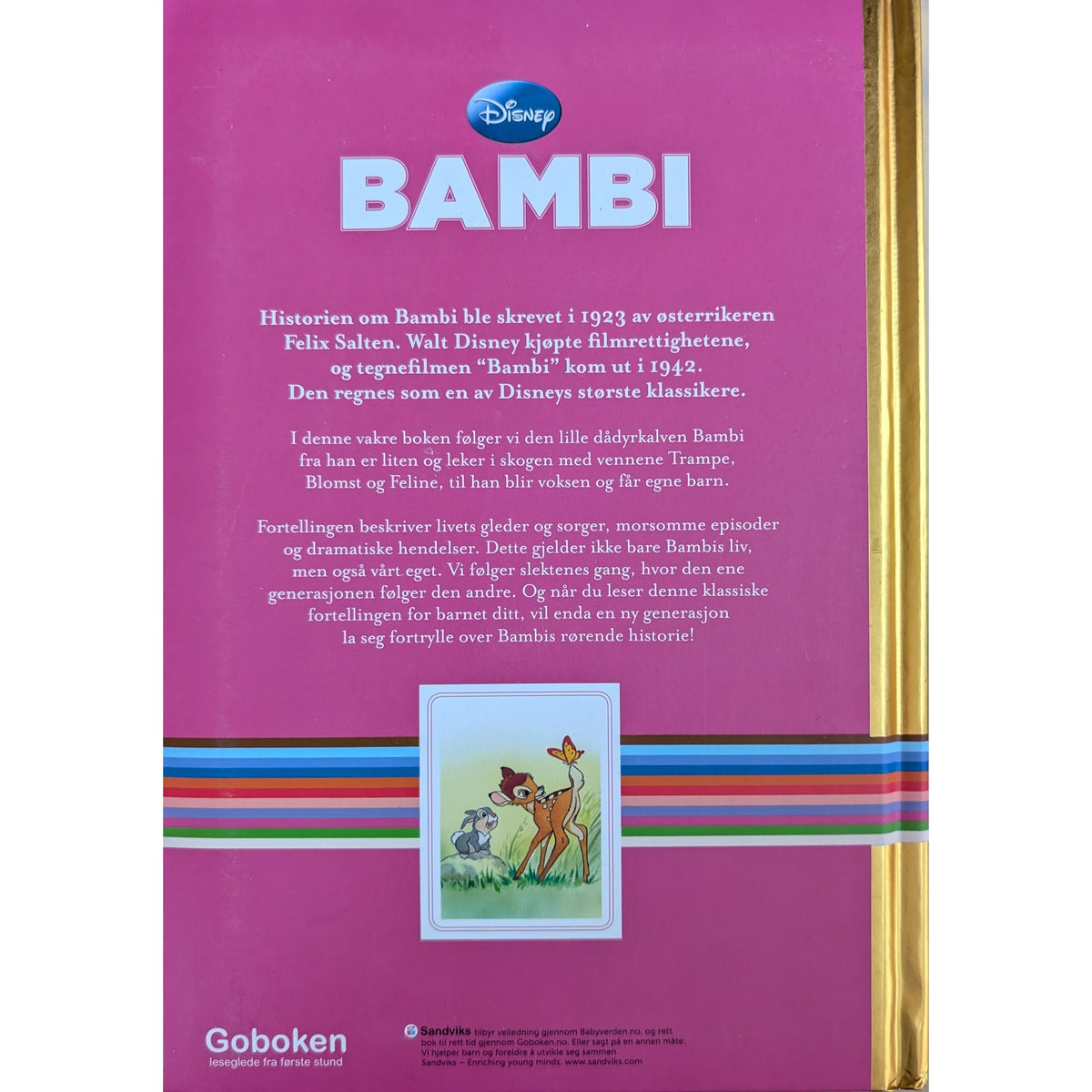 Bambi. Brukte bøker fra Disney. Goboken