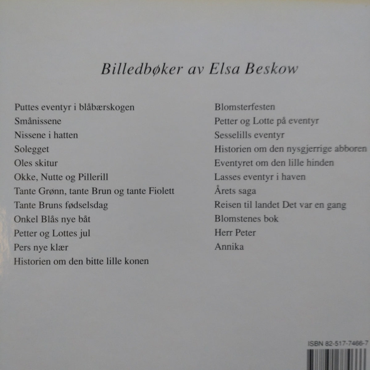 Beskow, Elsa: Puttes eventyr i blåbærskogen