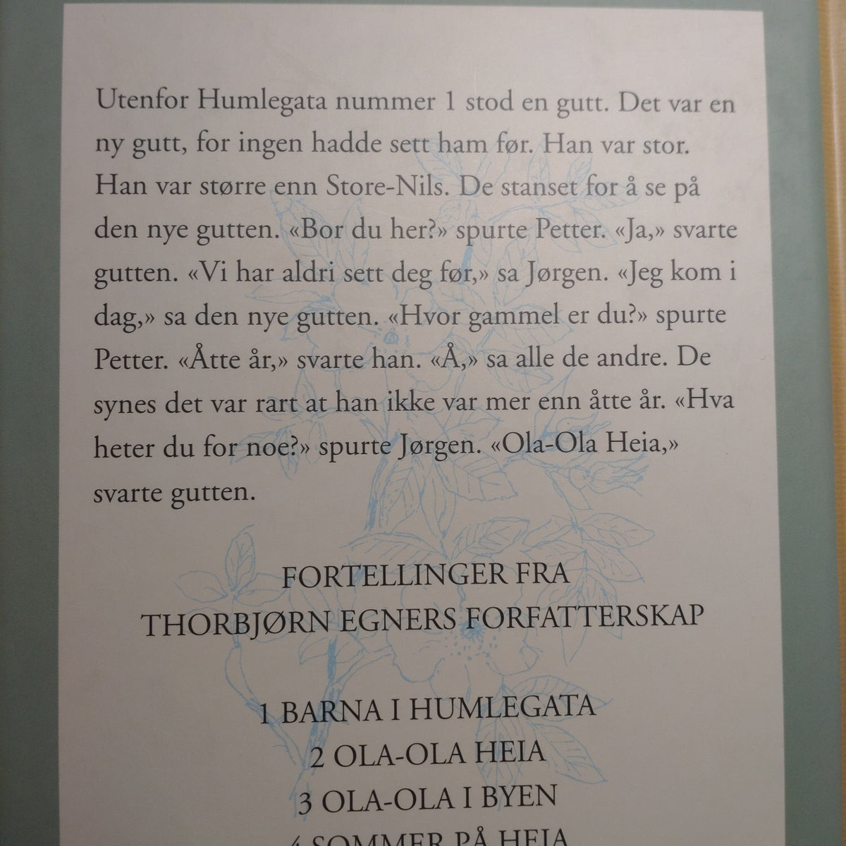 Egner, Thorbjørn: Ola-Ola i byen