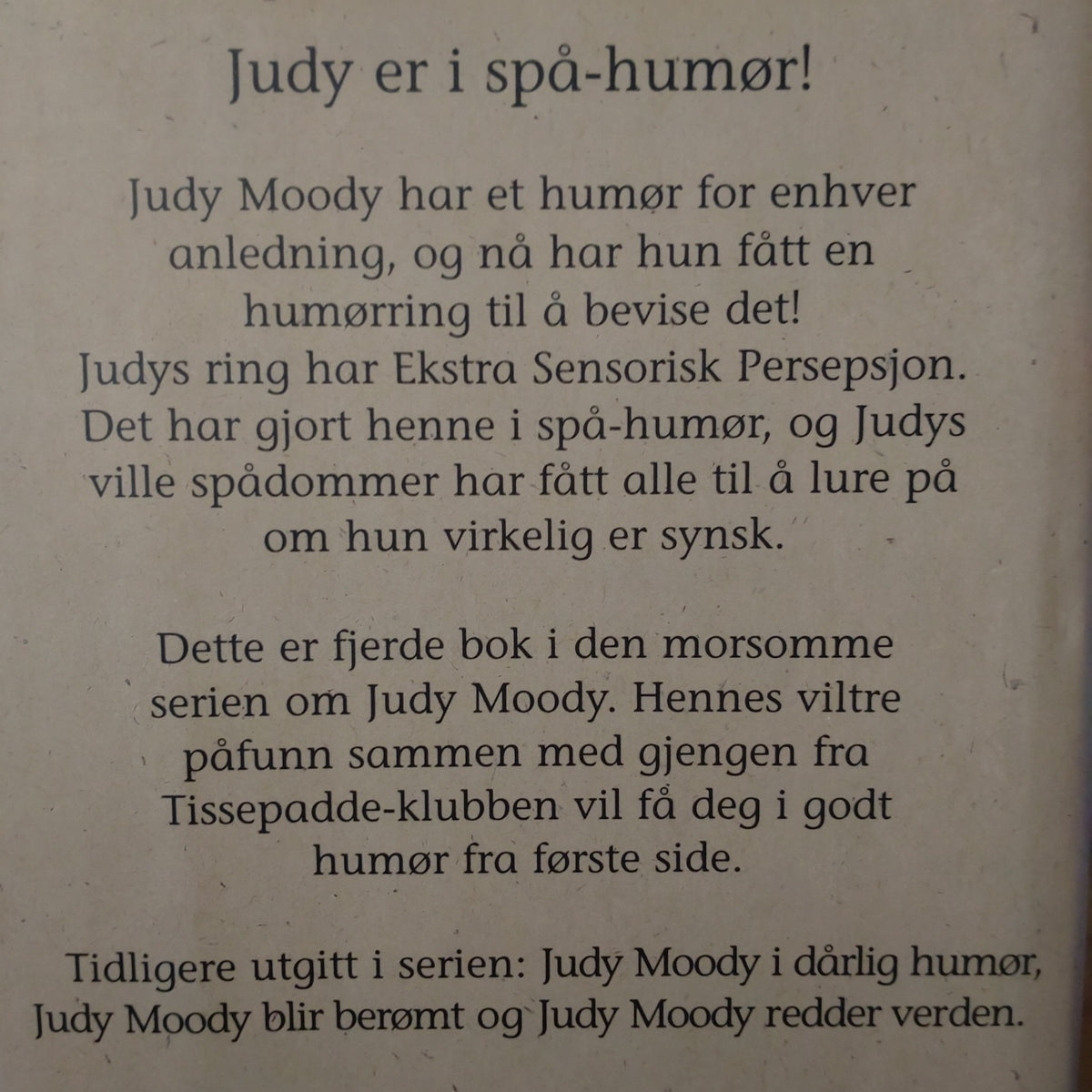 McDonald, Megan: Judy Moody spår framtiden