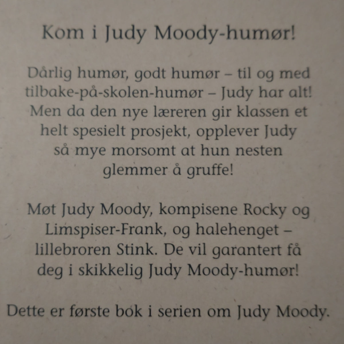 McDonald, Megan: Judy Moody i dårlig humør