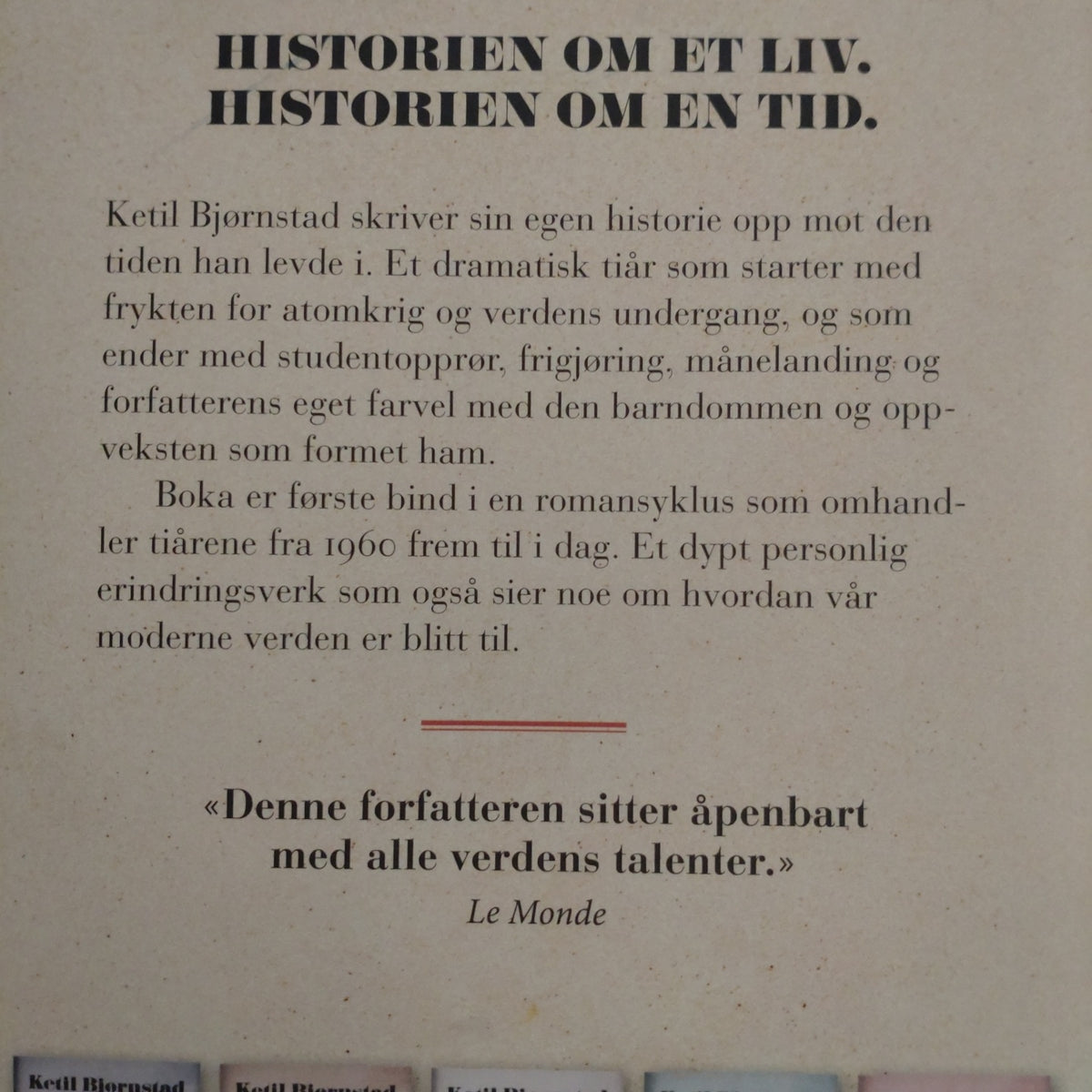 Bjørnstad, Ketil: Verden som var min - Sekstitallet
