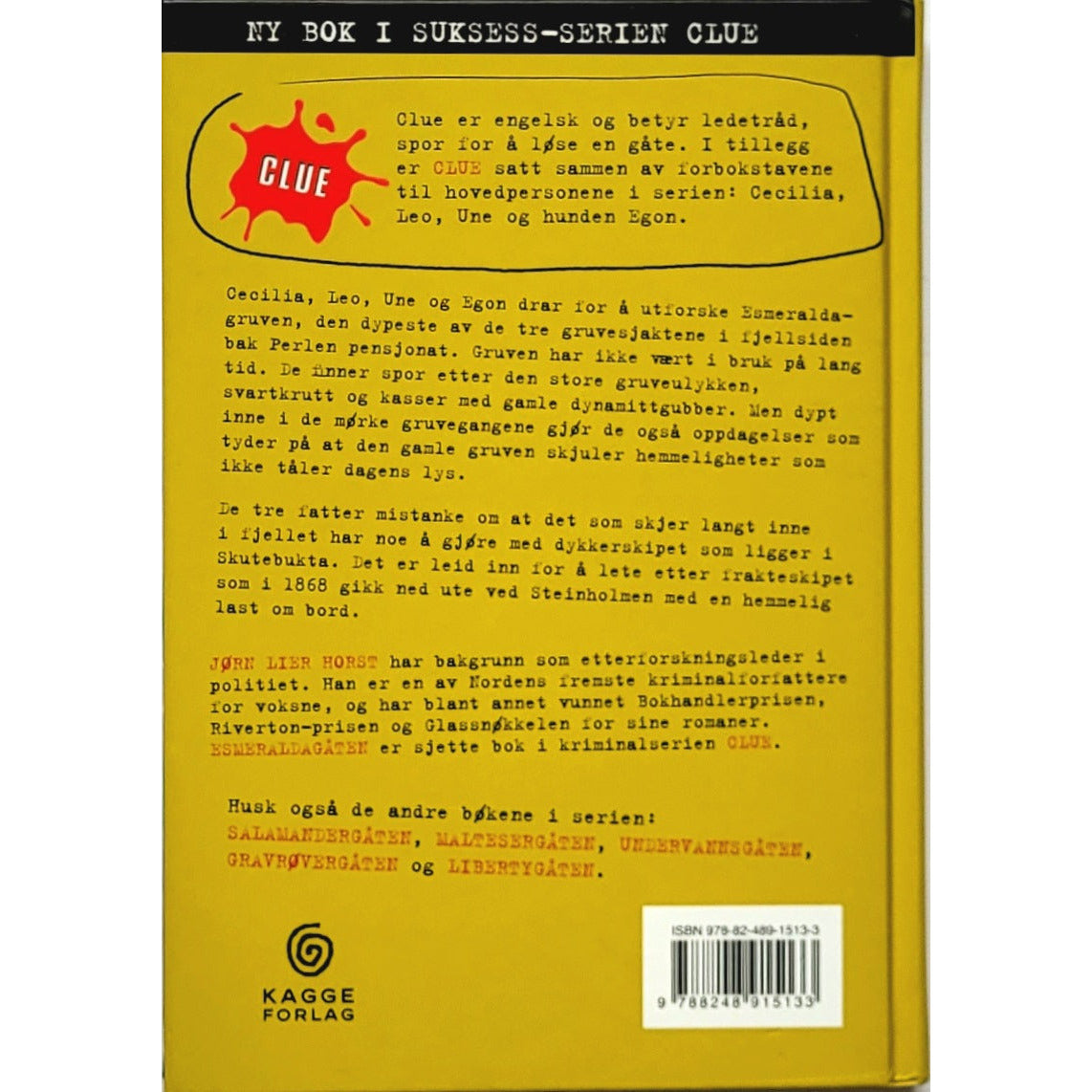 Jørn Lier Horst: Esmeraldagåten - Clue-serien 6 Brukt bok