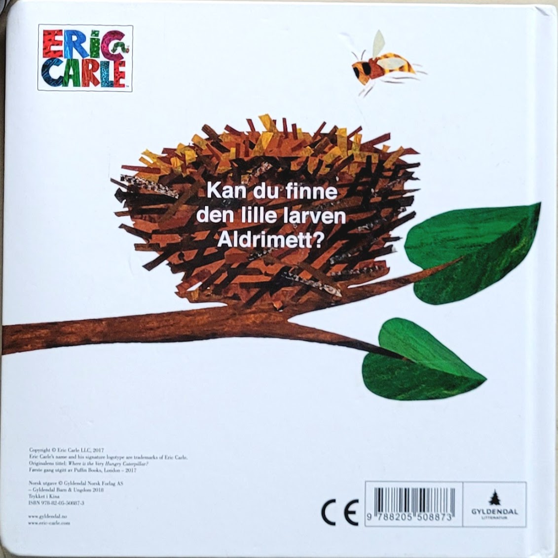 Carle, Eric: Hvor er den lille larven Aldrimett?