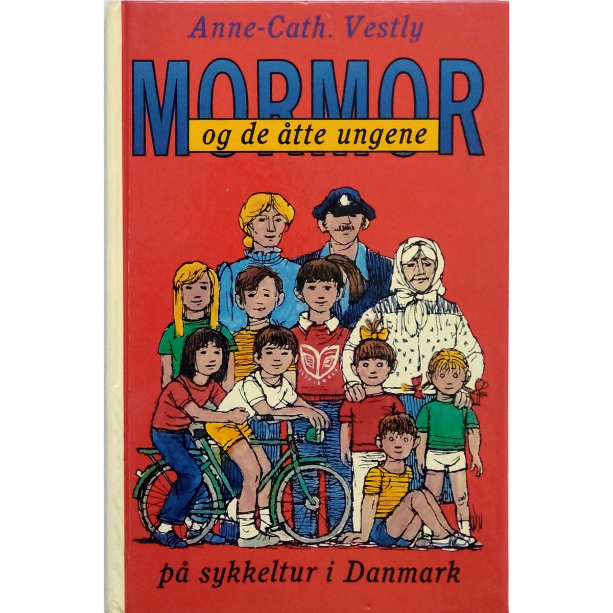 Mormor og de åtte ungene på sykkeltur i Danmark, brukte bøker av Anne-Cath. Vestly