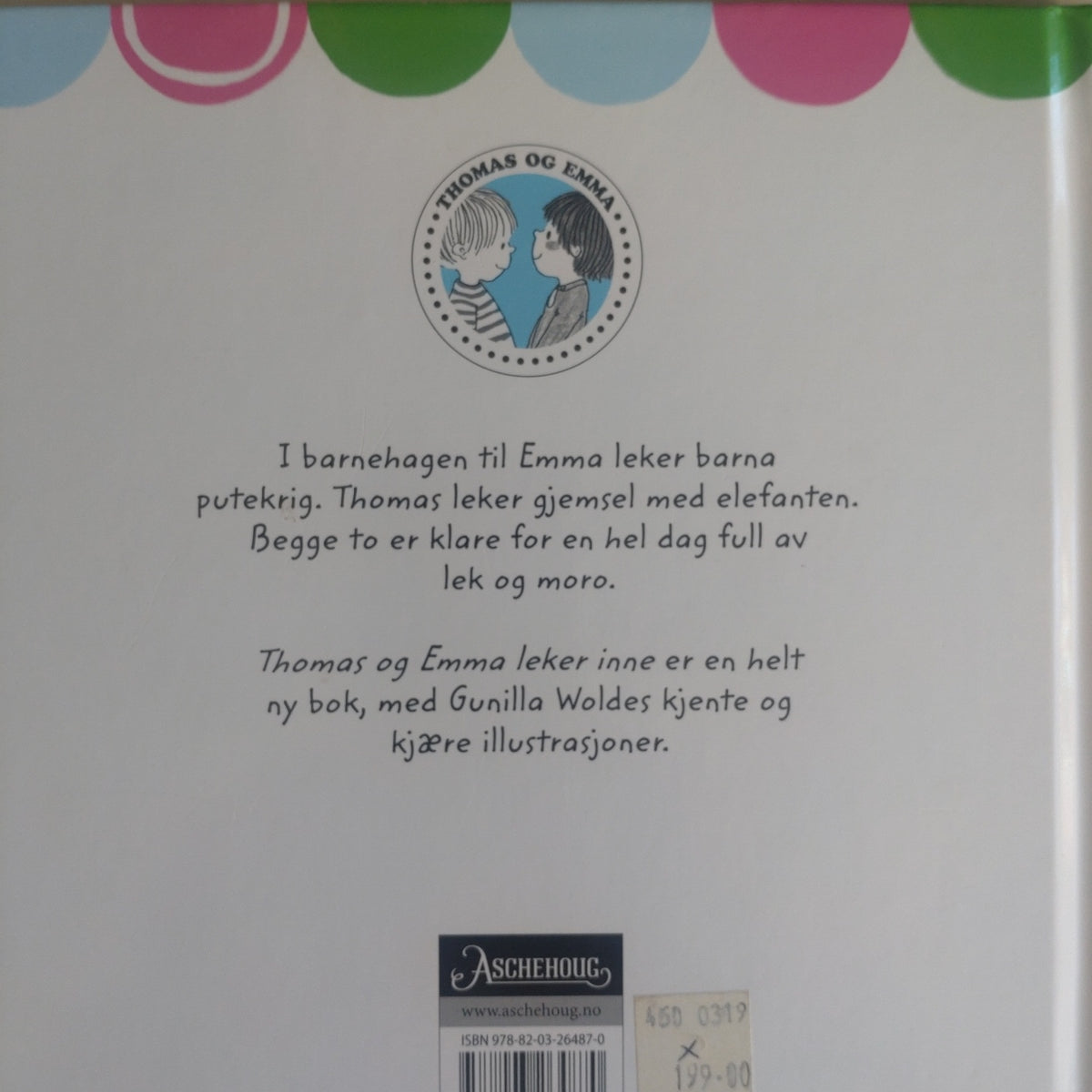 Thomas og Emma leker inne. Brukte bøker av Gunilla Wolde