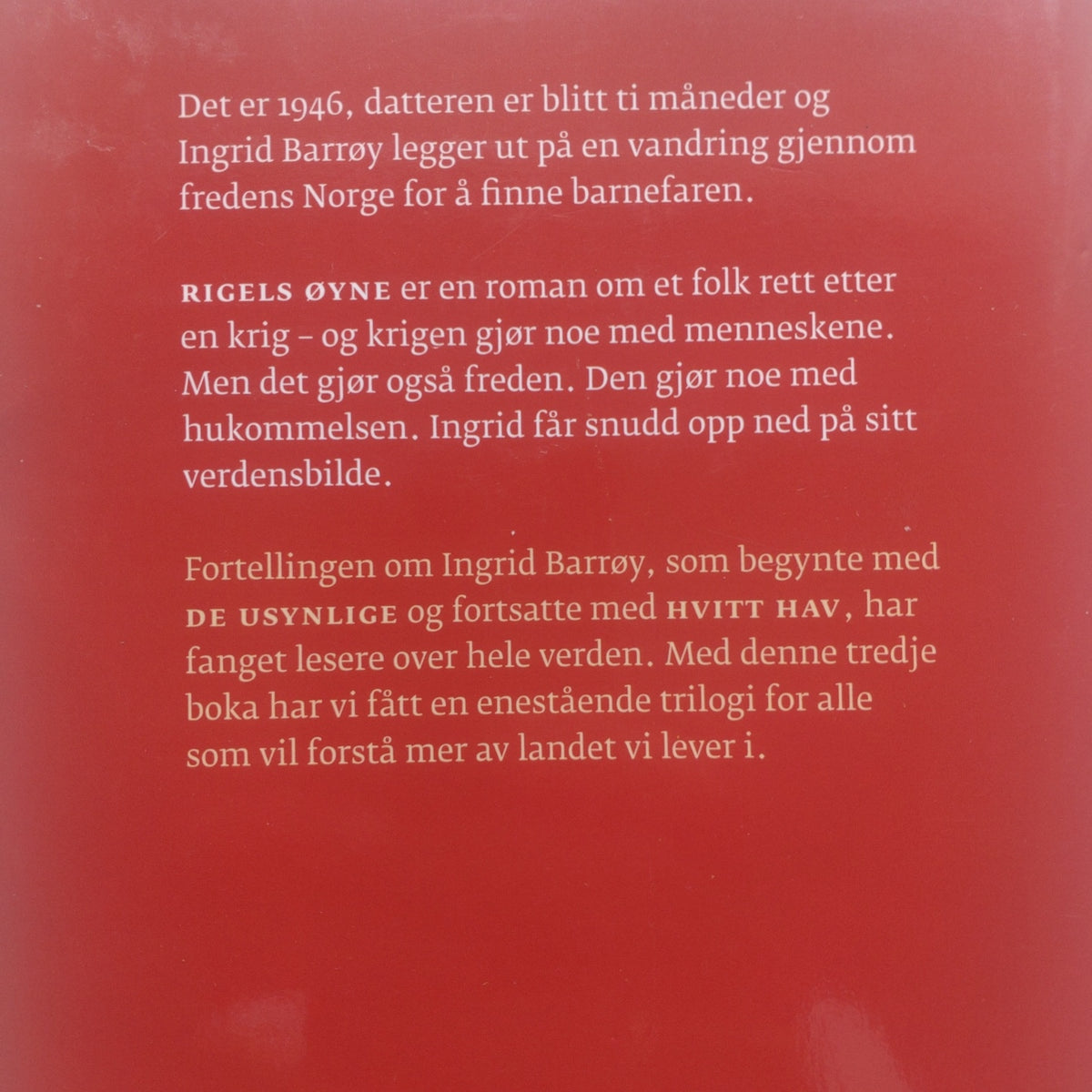Rigels øyne. Brukte bøker av Roy Jacobsen. Barrøy-serien