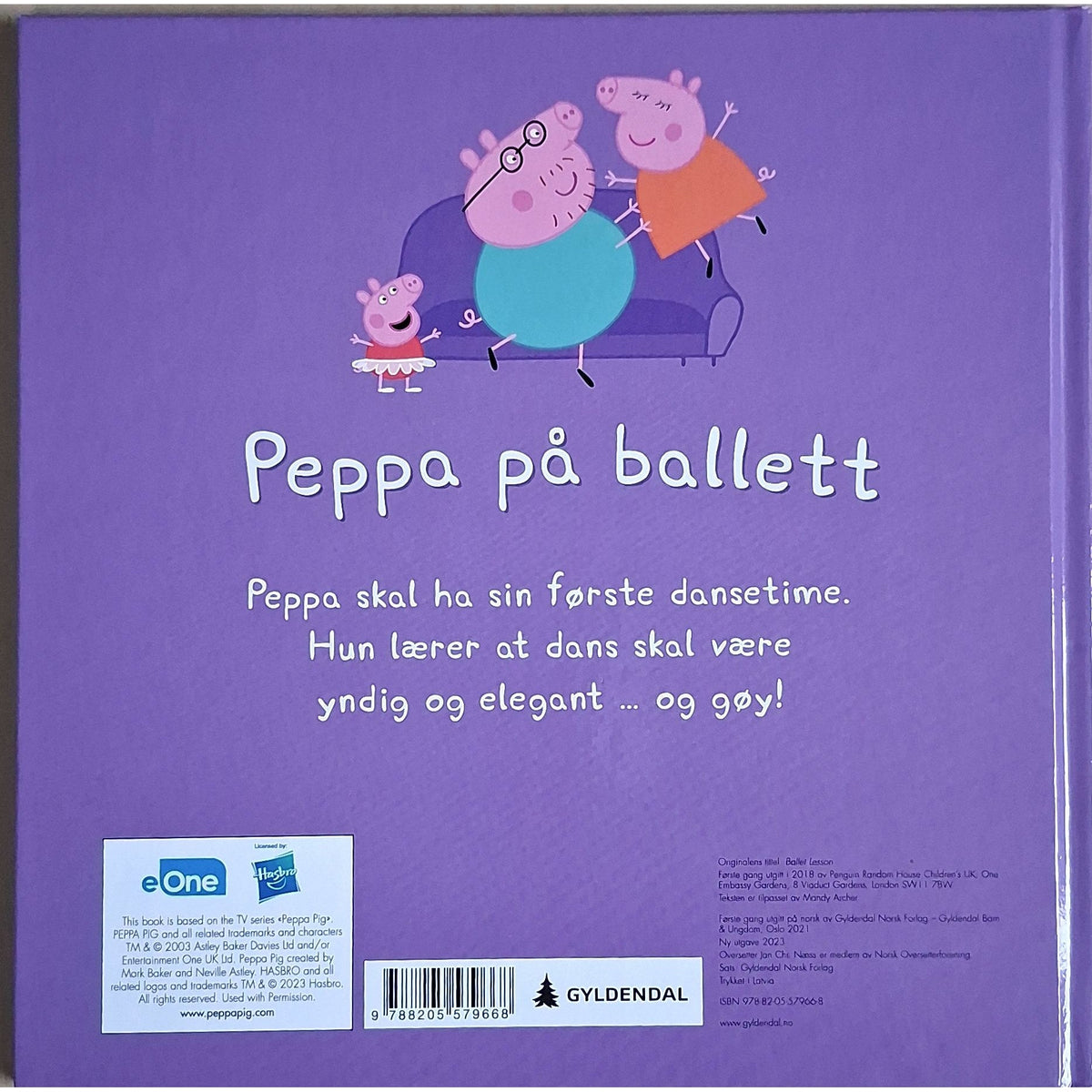 Peppa Pig - Peppa på ballett, bakside