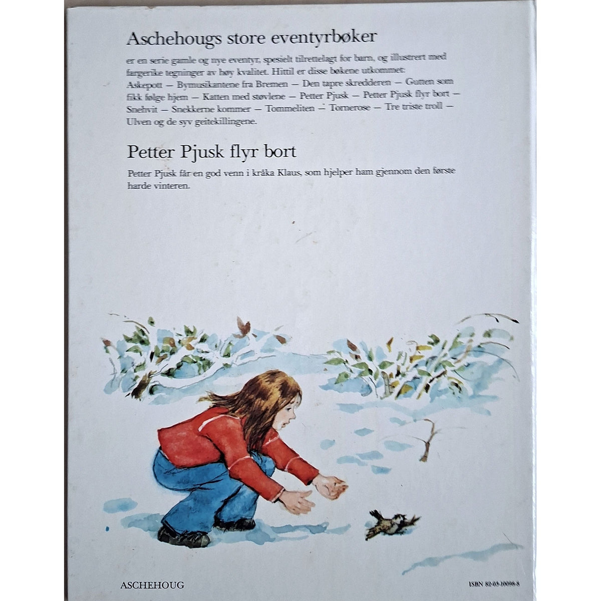 Petter Pjusk flyr bort, bakside