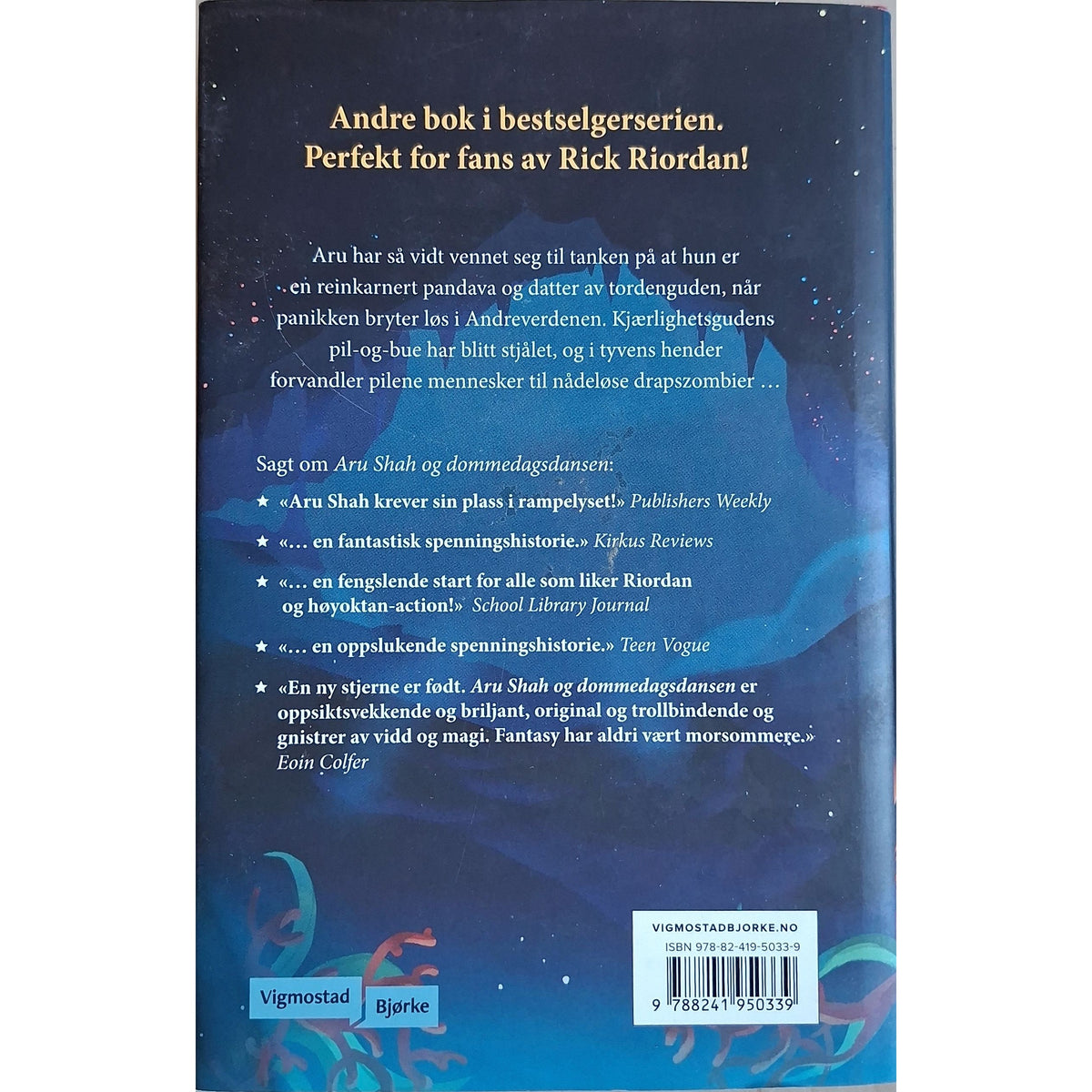 Aru Shah og dødssangen (2), bakside