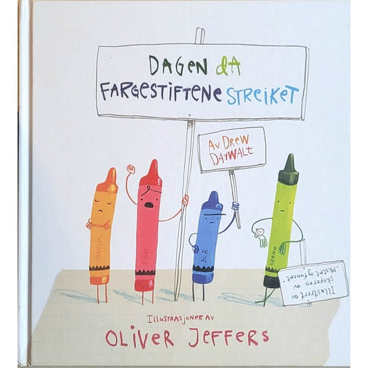 Den dagen da fargestiftene streiket, brukte bøker av Oliver Jeffers