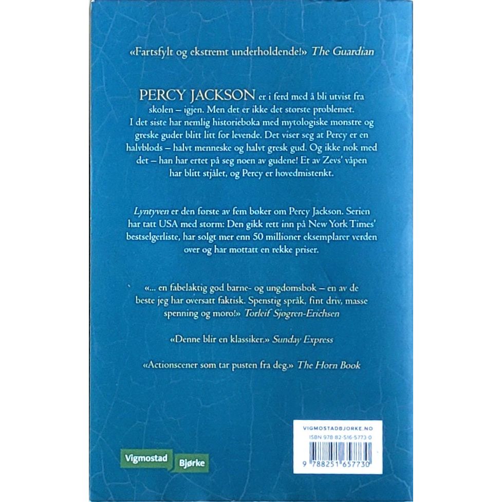 Riordan, Rick: Percy Jackson 1 - Lyntyven