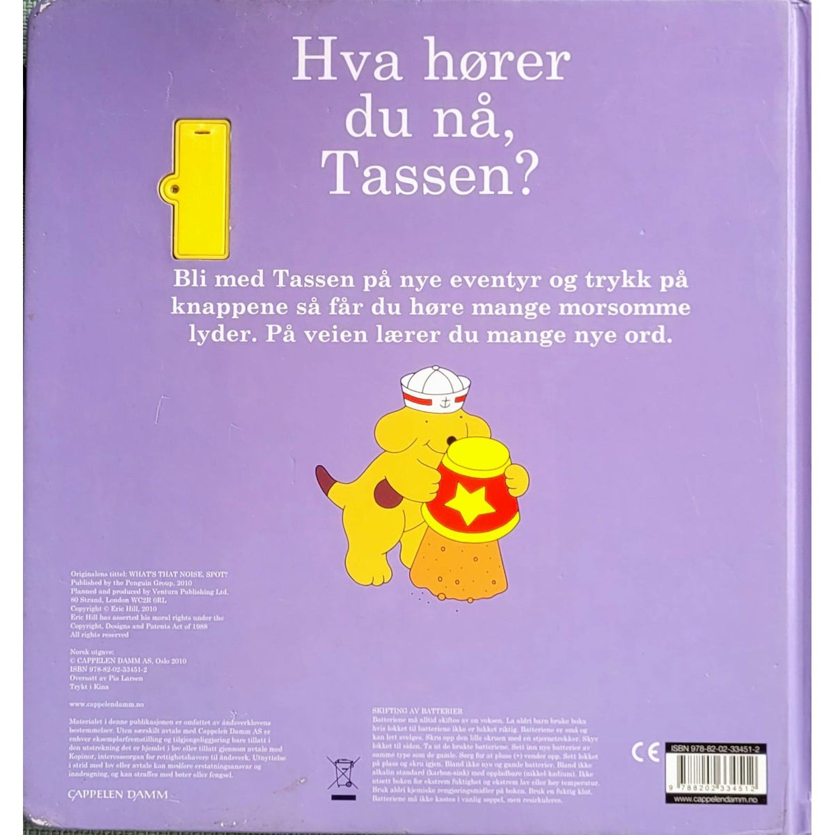 Hill, Eric: Hva hører du nå, Tassen - En bråkete ordbok
