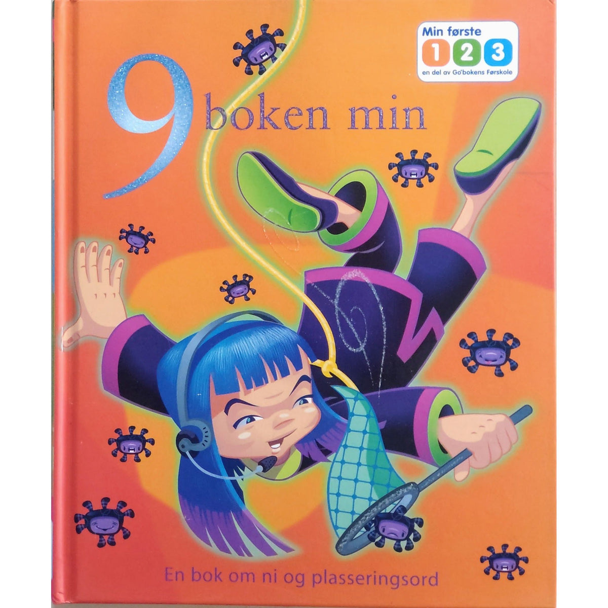 Go'boken - 9-boken min. En bok om ni og plasseringsord. Brukte bøker om tall 