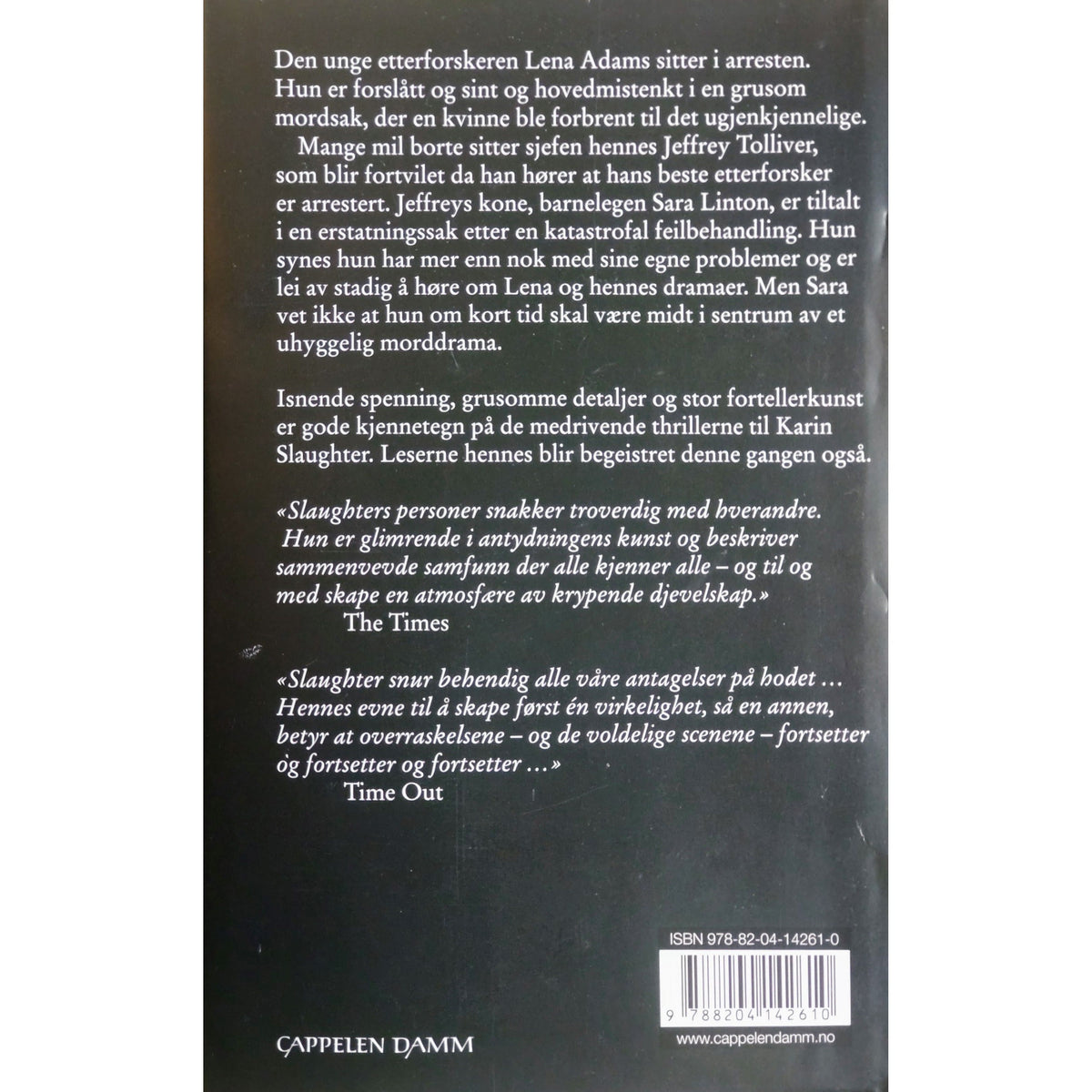 Hun visste hvem han var, brukte bøker av Karin Slaughter