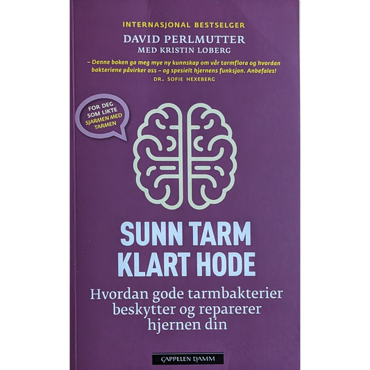 Sunn tarm klart hode, brukte bøker av David Perlmutter og Kristin Loberg