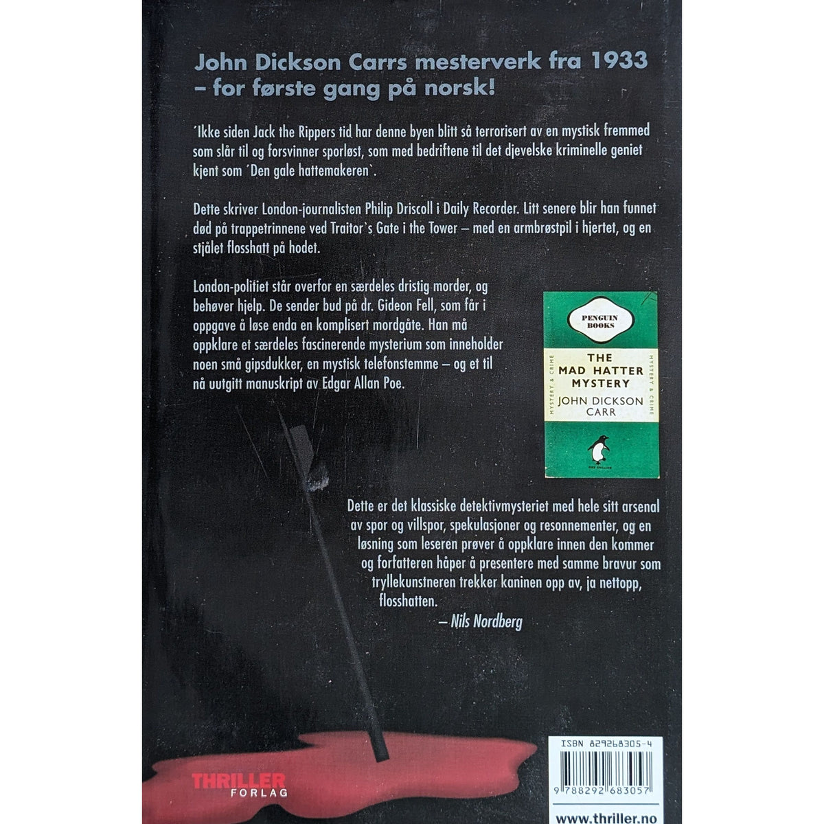Døden går i flosshatt- Brukte bøker av John Dixon Carr