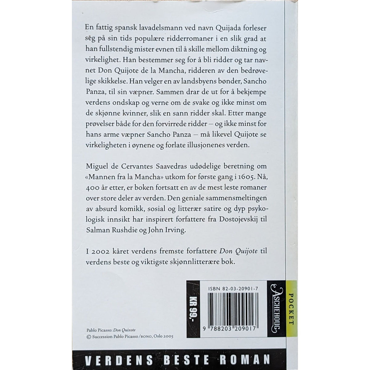 Don Quijote. Brukte bøker av Miguel de Cervantes Saavedra