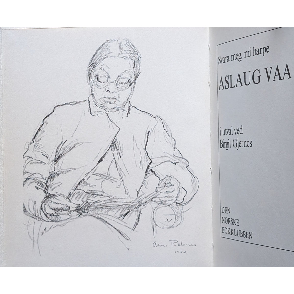 Svara meg, mi harpe. Brukte bøker av Aslaug Vaa. Poesi