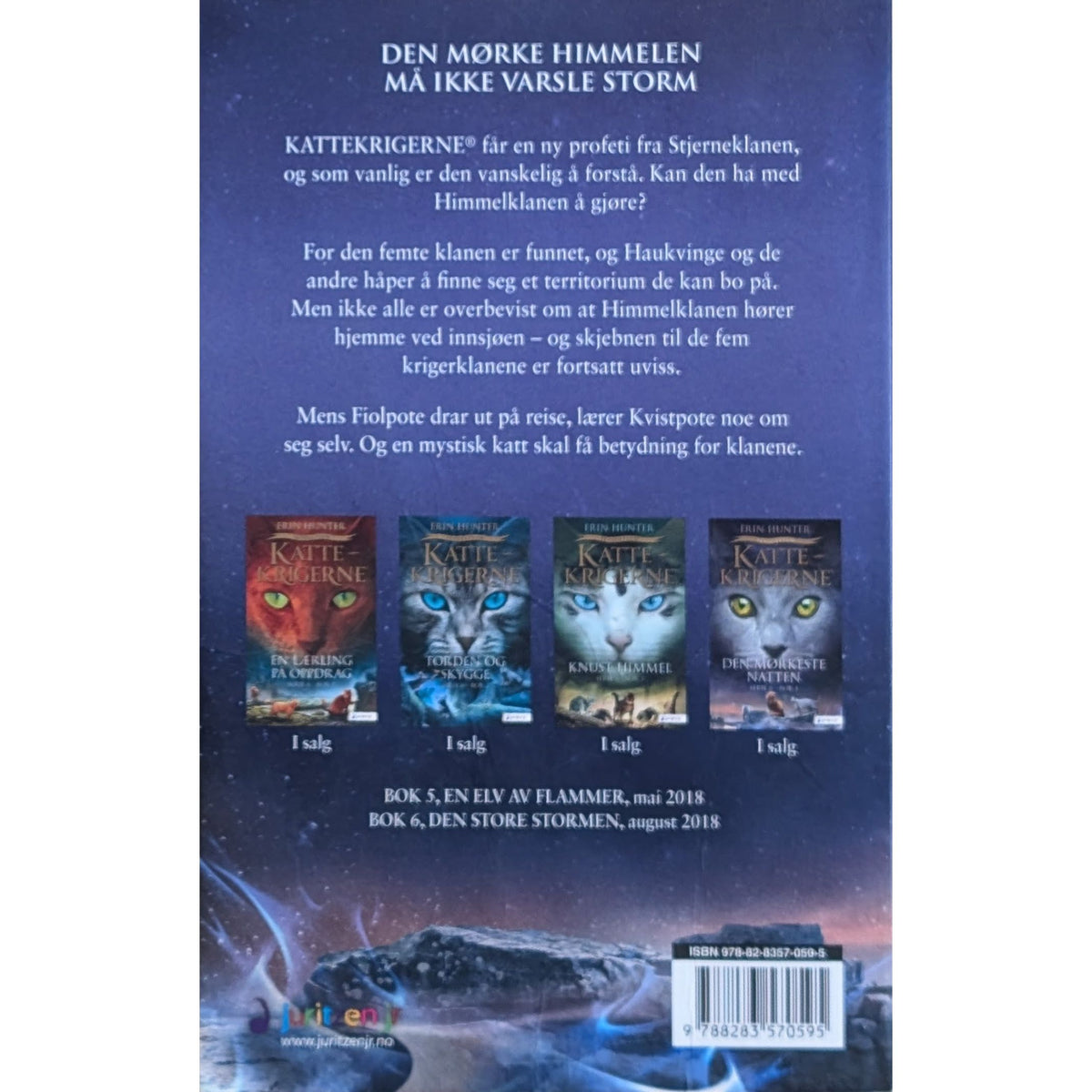 Brukte barnebøker av Erin Hunter: Den mørkeste natten - Kattekrigerne serie 6 - bok 4