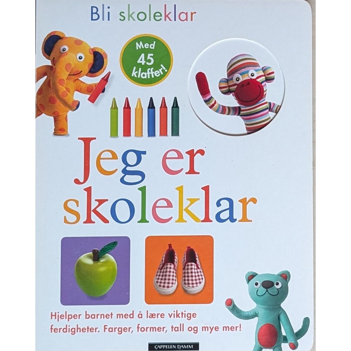 Jeg er skoleklar. Kartonert klaffebok om å lære viktige ferdigheter. Brukte bøker