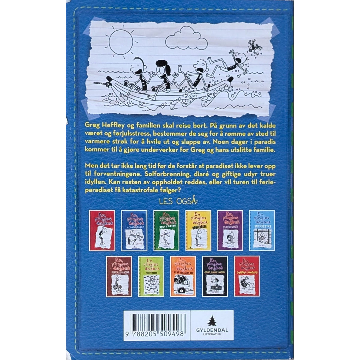 En pingles dagbok 12 - Ferieparadiset - Brukte barnebøker av Jeff KInney