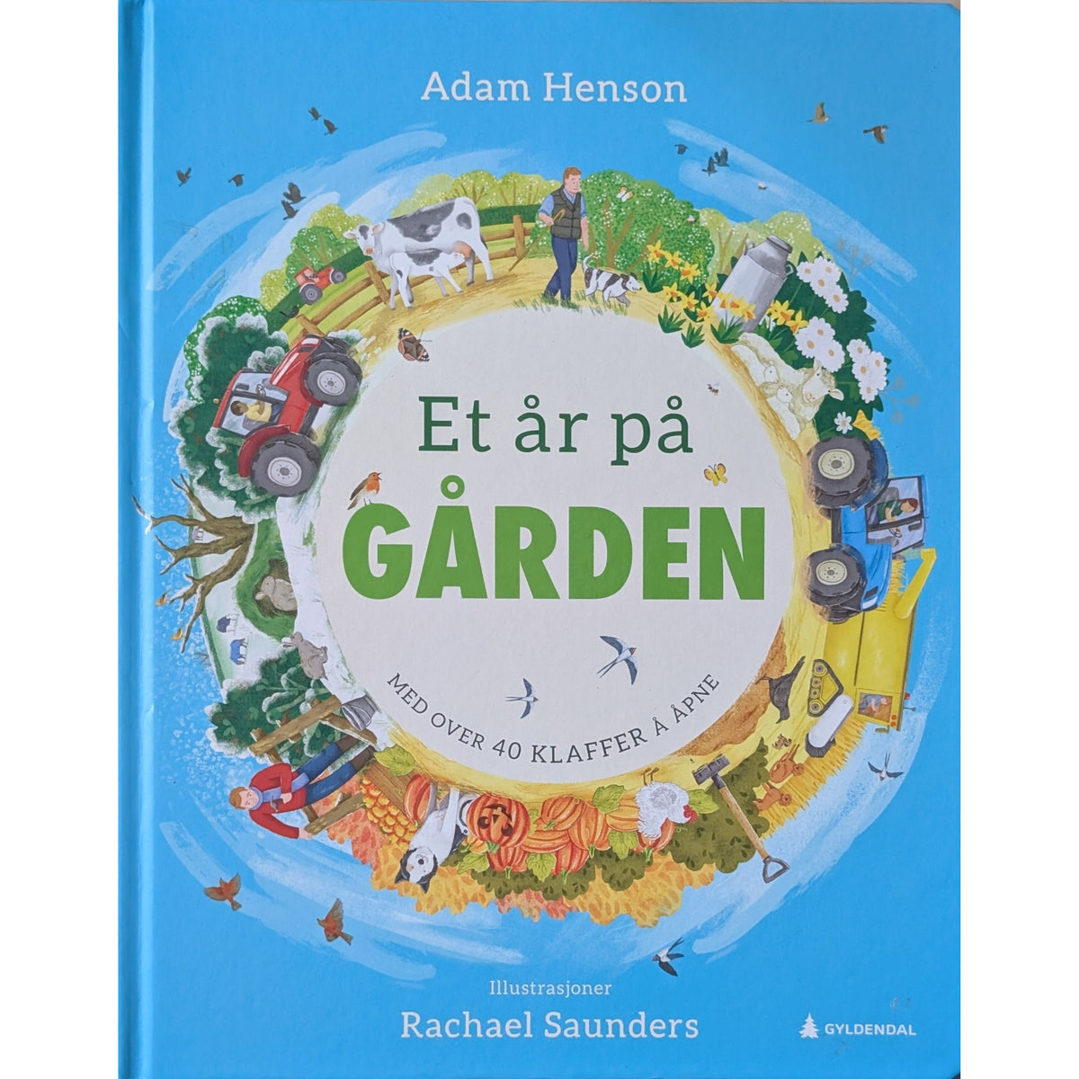 Et år på gården, brukte  bøker av Adam Henson. Faktabok med klaffer