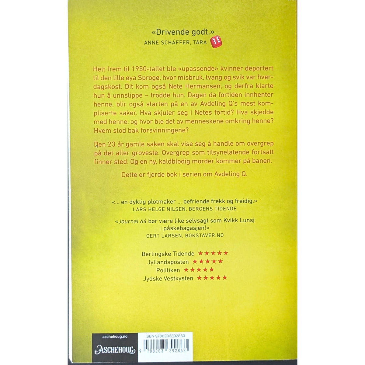 Avdeling Q, bok 4 - Journal 64, brukte bøker av Jussi Adler-Olsen om Carl Mørck/Avdeling Q