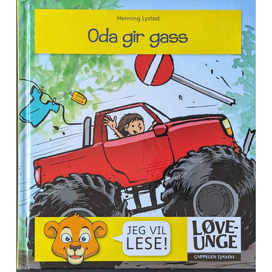 Oda gir gass Brukte bøker av Henning Lystad. Løveunge