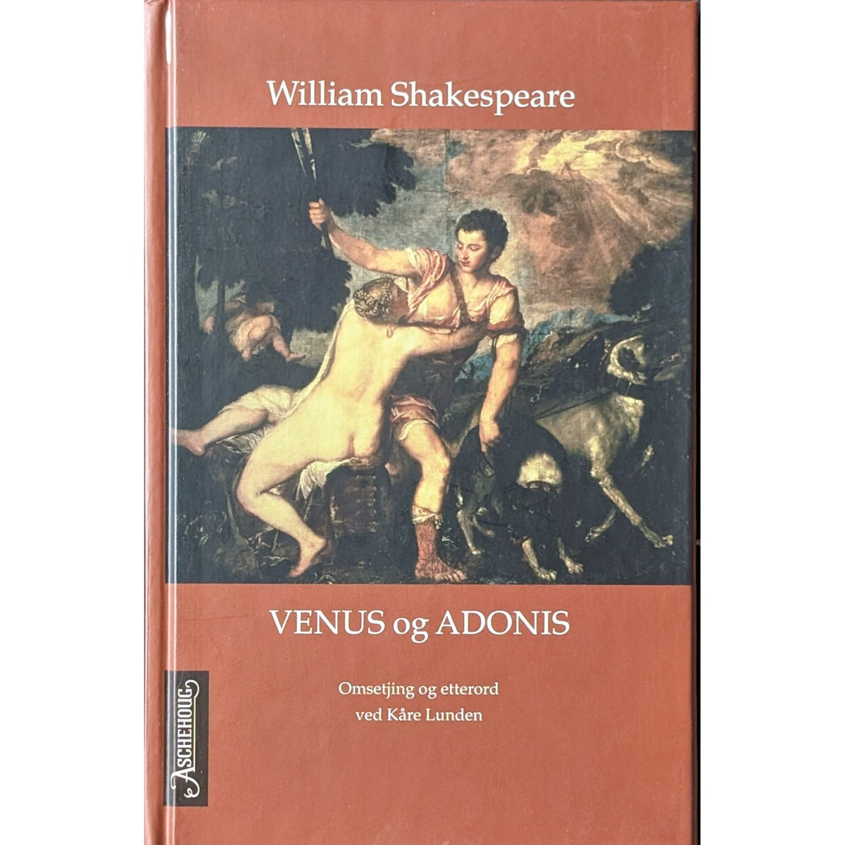 Venus og Adonis. Brukte bøker av William Shakespeare. Inventaret bokhandel