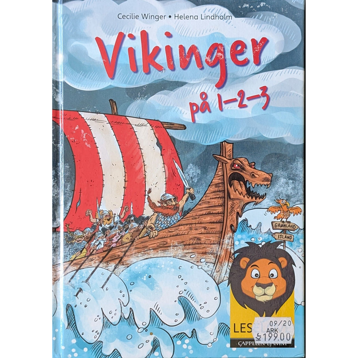 Vikinger på 1-2-3, brukte bøker av Cecilie Winger. Leseløve. Bokhandel