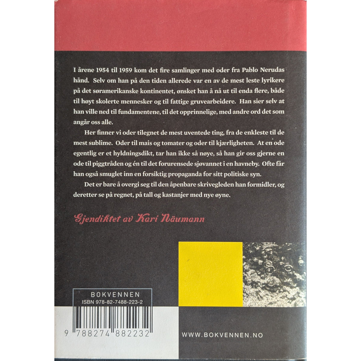 Oder.  Brukte bøker av Pablo Neruda. Inventaret bokhandel