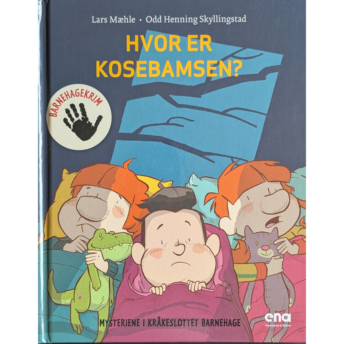 Mysteriene i Kråkeslottet barnehage - Hvor er kosebamsen? - brukte bøker av Lars Mæhle