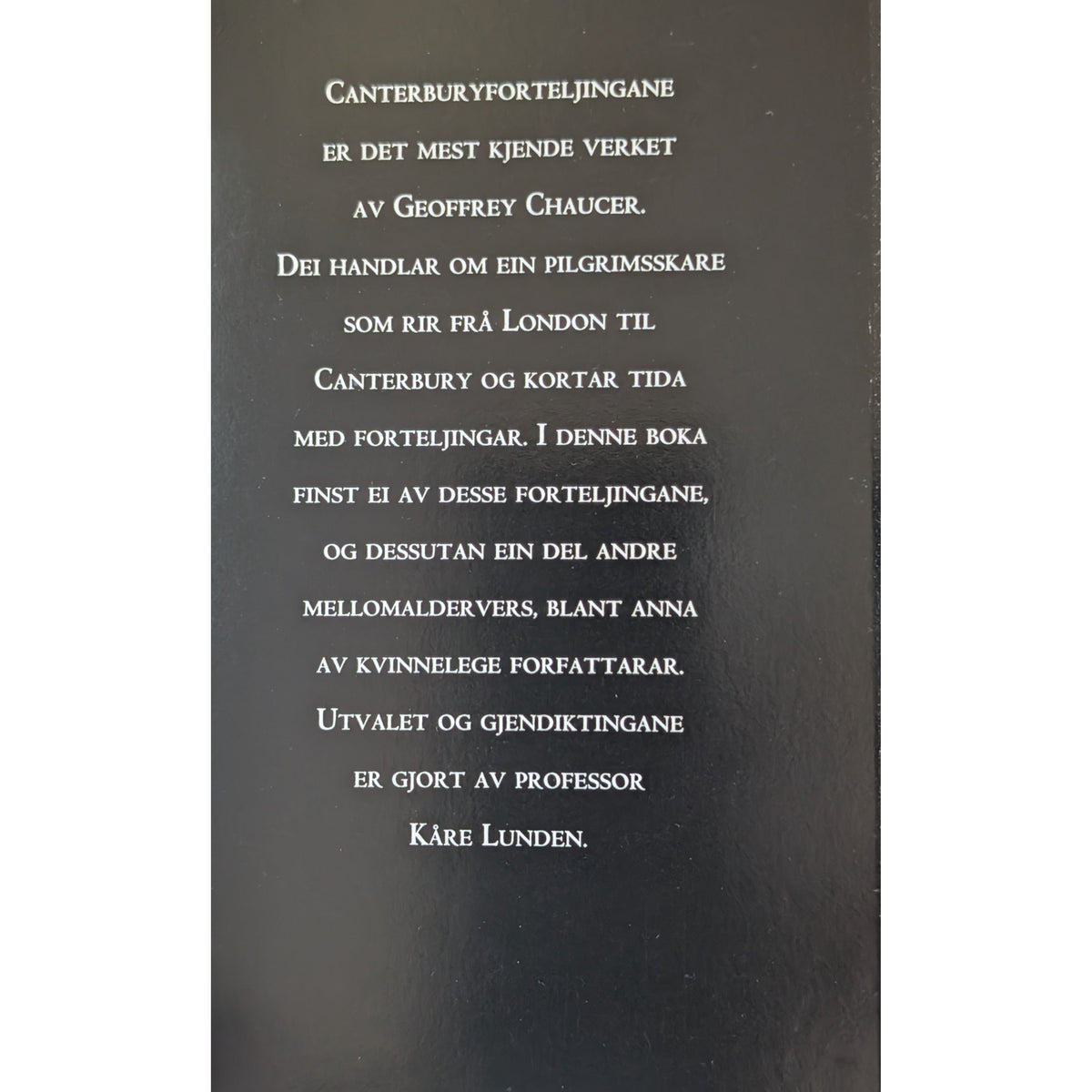 Den vakre snikkarkona og andre mellomaldervers. Geoffrey Chaucer. Brukt bok